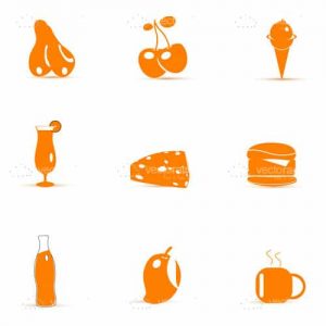 Junk food icons